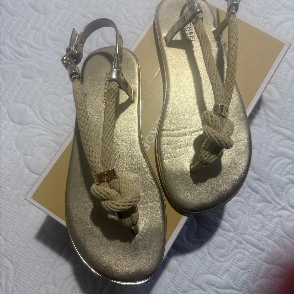Michael Kors Metallic Gold Sandals